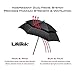 LifeTek Hillcrest Golf Umbrella - Extra Large Double Canopy, 62 Inch Coverage with Automatic Open, Windproof - Fast Drying Teflon Canopy Black