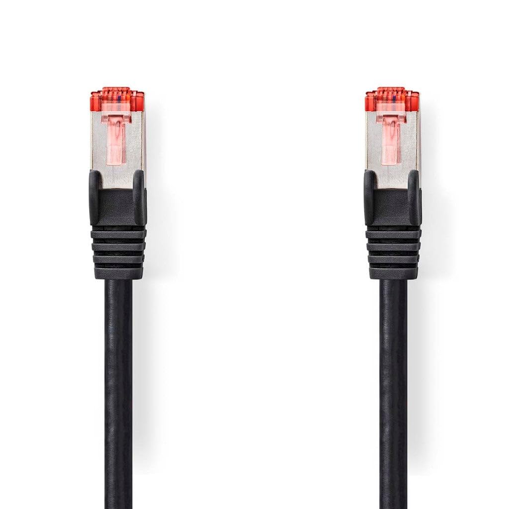 NEDIS Cat6 Network Cable, 5.0m S/FTP Shielded, Full Copper Conductor, LSZH Jacket, Black - Cable to Connect a PC to a Home Network
