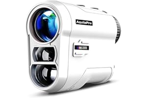 AquilaPro NKG Golf Rangefinder with Slope, 1000 Yards, Rangefinder Golf, 0.5 Yard Accuracy, 7X Magnification, Flag Lock Vibration, Rechargeable Golf Range Finder