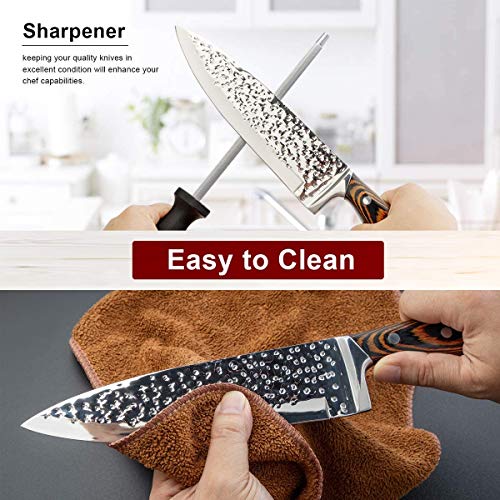 Knife Set, Elegant Life 15Piece Kitchen Knife Set with Block Wooden