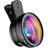 2021 New HD Cell Phone Camera Lens 2 in 1 Clip-on Lens Kit 0.45X Super Wide Angle & 12.5X Macro Phone Camera Lens for iPhone 