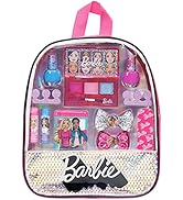 Barbie - Townley Girl Makeup Filled Backpack Cosmetic Giftc Set with Mirror includes Lip Gloss, N...