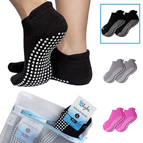 Chaussettes Antidérapantes Pour Yoga, Pilates, Barre - Lot De 3 Paires - Taille Unique 39-42 - Semelle Silicone - Rose
