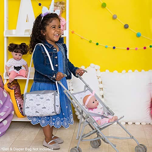Adora Baby Doll Stroller Twinkle Stars Umbrella Stroller, Fits Dolls