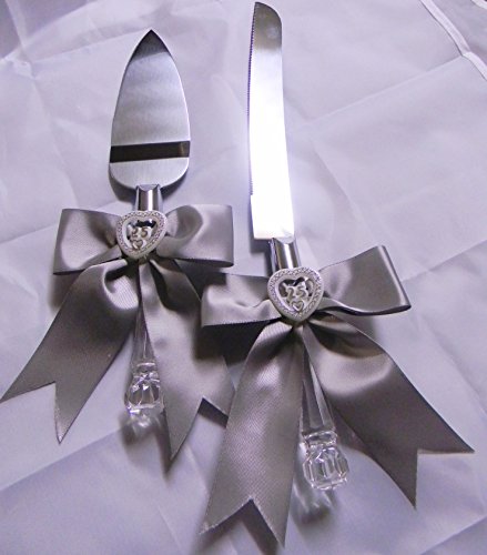 Wedding party reception 25th Anniversary cake knife and server 2 piece Set