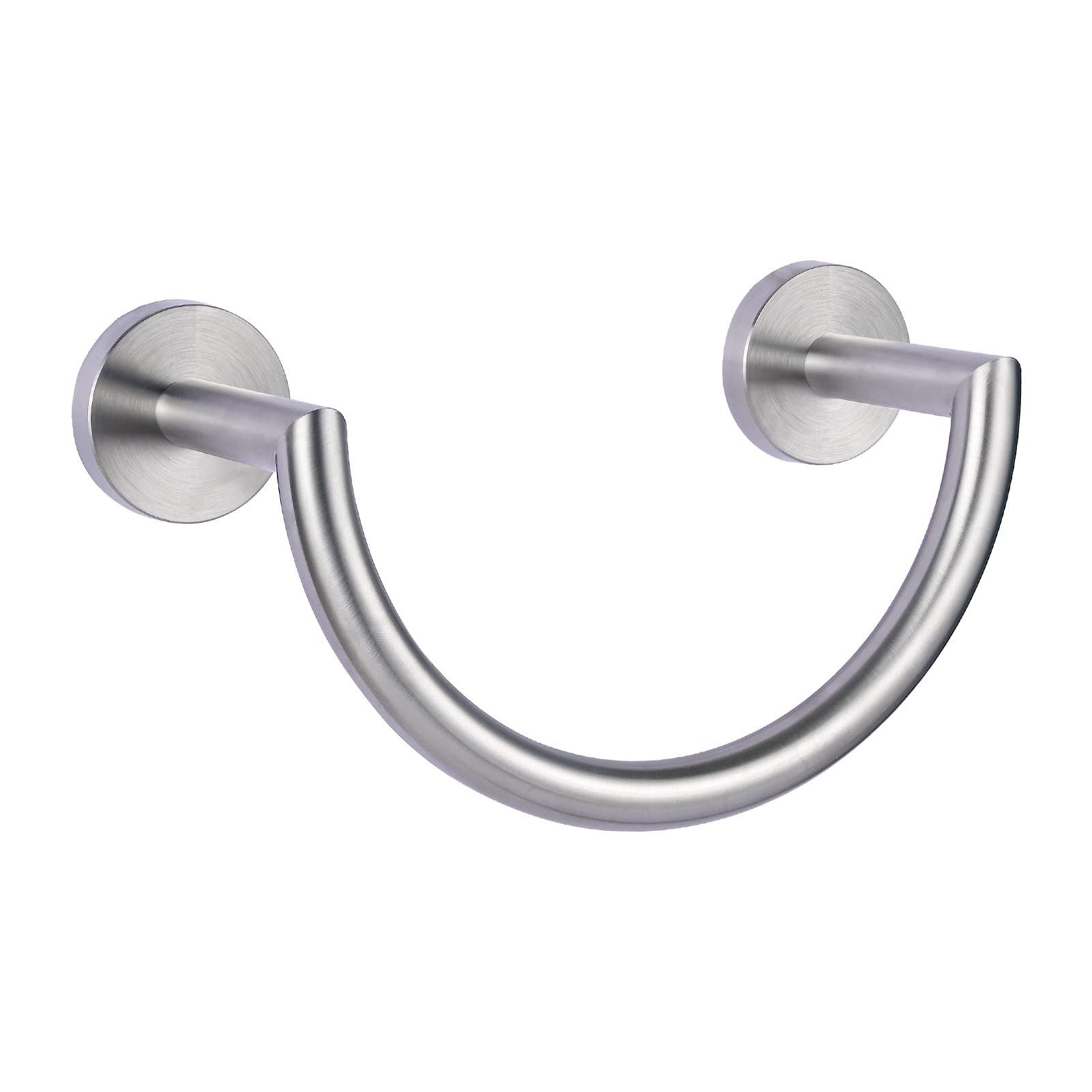 Photo 1 of HouseAid Stainless Steel Towel Ring for Bathroom, Hand Towel Holder, Modern Semi-Circular Hand Towel Rack, Wall Mounted, Brushed Nickel 