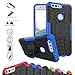 Huawei Honor 8 Case,Mama Mouth Shockproof Heavy Duty Combo Hybrid Rugged Dual Layer Grip Cover with Kickstand For Huawei Honor 8 Smartphone 2016 (With 4 in 1 Free Gift Packaged),Blue
