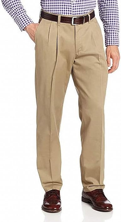 Wrinkle Resistant Lee Dress Pants KingSize Big Tall Relaxed Fit  Wrinkle-Free Expandable Waist Pleated Pants