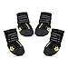 Petacc Dog Boots Water Resistant Dog Shoes for Large Dogs and Black Labrador 4 Pcs in Size 8 Black