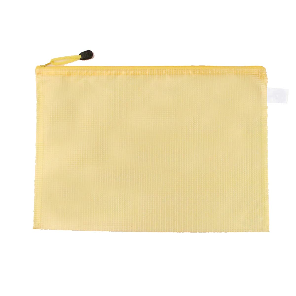 MACHSWON Plastic Wallets A3 File Folder Document Mesh Zipper Bags Waterproof Zip Wallet Bag Office Stationery Storage Pouch Yellow