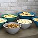 Fresco Plastic Mixing and Serving Bowls | 12-inch 10-inch 8-inch | 6-piece set Coastal