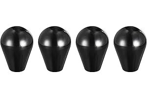 HARFINGTON 4Pcs M6x40mm Black Phenolic Oval Knobs with Brass Insert for Industry Lathe Milling Replacement Parts
