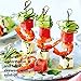 JapanBargain 1596, Bamboo Cocktail Picks Skewers for Appetizer Snack Sandwich Finger Food Tapas Fruit Kabob BBQ Hors D'Oeuvre Twisted End Knotted Bamboo Sticks, 4 inch, 1000pcs