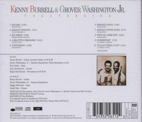 Togethering Kenny Burrell Grover Washington Jr Amazon De Musik kenny burrell grover washington jr