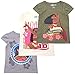Disney Moana Girls 3 Pack Short Sleeve T-Shirt for Toddler and Big Kids