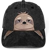InnoBeta Sloth Gifts for Women Men, Sloth Cap Embroidered Adjustable Hat Gifts Accessory for Birthday & Christmas Grey