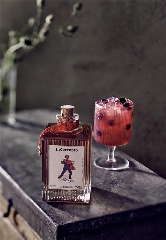 InCorrupto Añejo Tequila – 100 % Blaue Weber-Agave | 2 Jahre gereift in Bourbon- und Rotweinfässern | Weich & komplex | Premium-Tequila aus Mexiko | 40 % Vol | 0,5 l 5