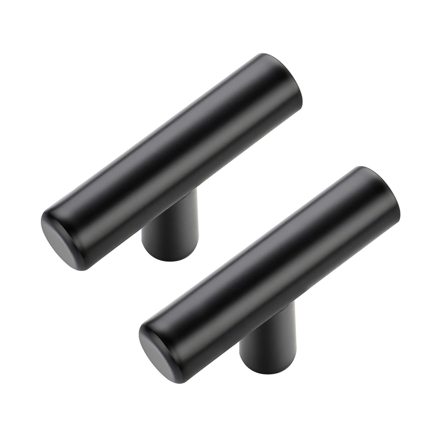 Ravinte 5 Pack Kitchen Cupboard Handles Black Cupboard Handles 50mm Overall Length T Bar Kitchen Handles Pulls for Cabinets and Drawers — image 1