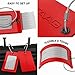 Luggage Tags Business Card Holder by TUFFTAAG - Durable Travel ID Bag Tag, Secure & Flexible, Perfect for Suitcases, Backpacks, and Carry-Ons, Easy Identification (2 Pack, Red 2pk)