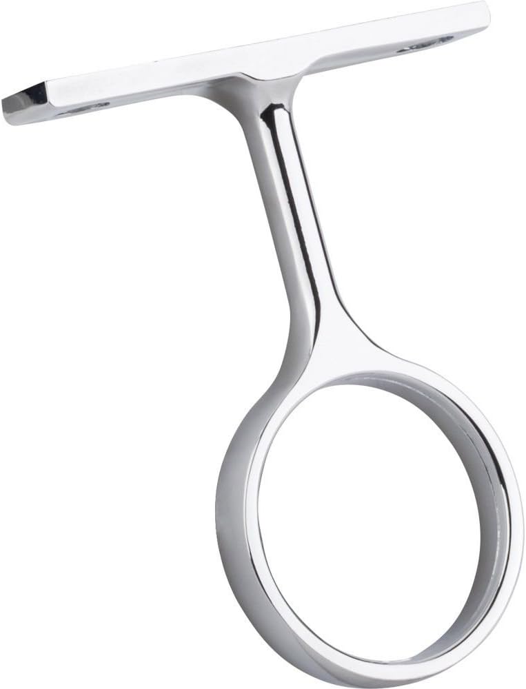 One Pair - Metal Heavy Duty Open & Closed - For 1-5/16" Closet Rod Closet Brackets - Polished Chrome