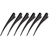 SOTHENG Rust-Proof Durable Non-Slip Duckbill Metal Clips for Women Thick and Thin Hair，Salon Hair clips,The alligator teeth hair clips and can hold your hair (6 Pcs) Black
