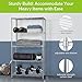 Cozzine 5-Tier Storage Shelves, Adjustable Storage Shelves Heavy Duty Steel Tube Wire Shelving Unit, 35.4