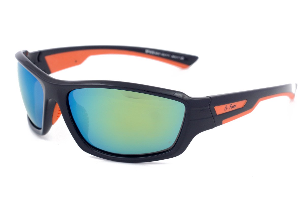 Beach Force Polarised Sports Sunglasses, Mirrored Blue Lenses For Men Women Cycling Outdoor Sport Driving with UV400 Protection Anti Glare Vision