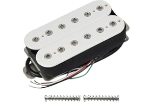 FLEOR Alnico 5 Electric Guitar Bridge Pickup Double Coil Humbucker Pickups-White
