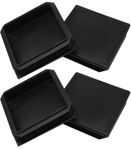 3 Inch Black Square Tubing For Plastic Plugs By Cap Cover Tube Chair Glide Inser