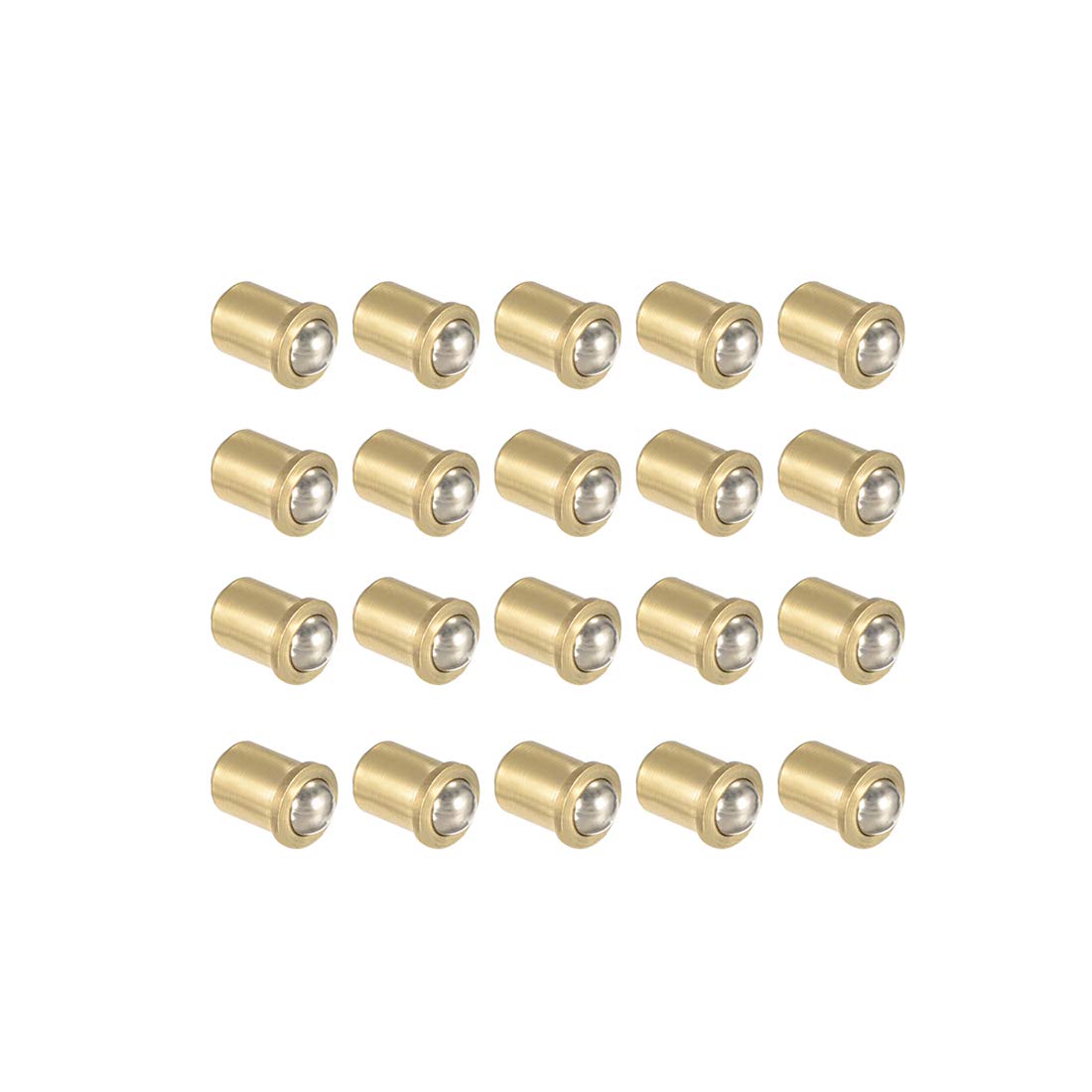 sourcing map Door Cabinet Closet Drawer 5mm Dia Brass Ball Catch Latch Catcher 20pcs