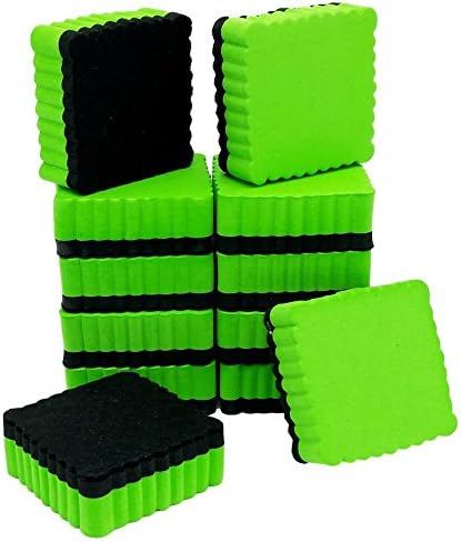ItemMax Whiteboard Eraser with Ez-Erase Felt, Set of 12 Dry Erase Erasers for Home, Office and School Classroom Teacher