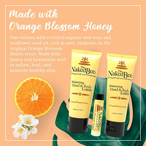 The Naked Bee Orange Blossom Honey Lotion and Lip Balm Set, Hydrating, Moisturizing, and Natural Skin Care Products… - Image 3