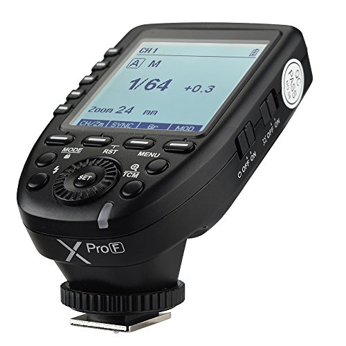 Godox Xpro-F TTL Flash Trigger, Déclencheur de Flash sans Fil 2.4G 1/8000s HSS TTL Convert-Manuel Fonction TCM Transmetteur de Flash sur Grand écran LCD pour appareils Fuji