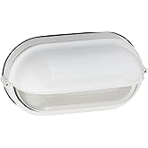 Nauticus - Wet Location Bulkhead - White Finish - Frosted Glass Shade