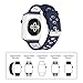 UMTELE Soft Silicone Replacement Band Sport Strap with Ventilation Holes for Apple Watch Nike+, Series 2, Series 1, Sport, Edition, Blue/White