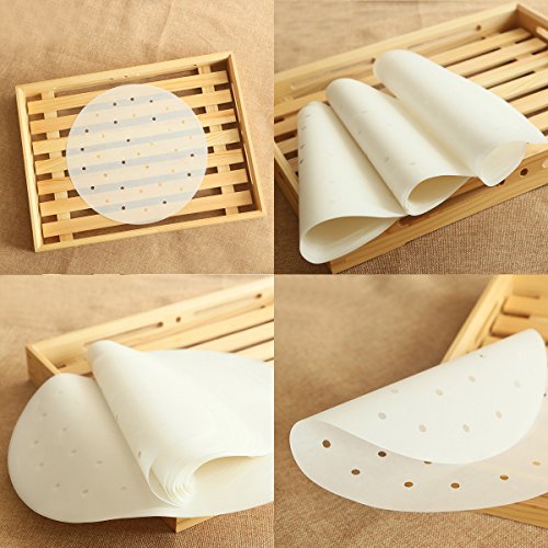 image for CHICTRY Perforated Parchment Papers Liners Disposable Non-stick Pre-cu