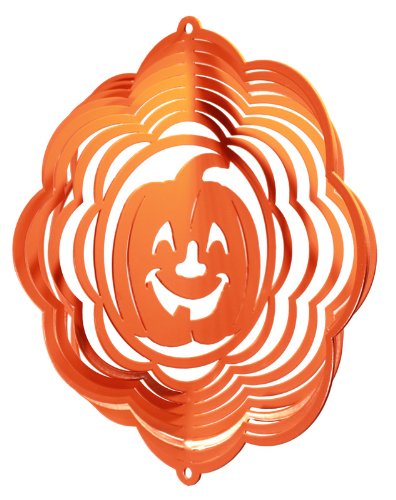 PUMPKIN Cloud Mini Swirly Metal Wind Spinner