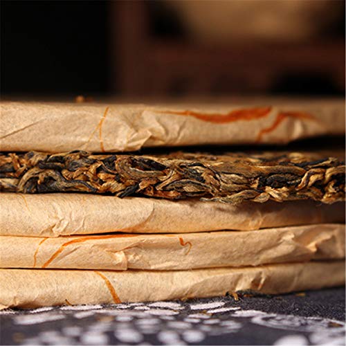 100g (0.22LB) Mini torta Yunnan cinese Glod Buds Tè nero Tè rosso Nuovo tè Tè primaverile Tè sano Cibo verde - immagine 6