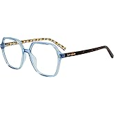 kate spade new york Women's Zetta/BB Rectangular Reading Glasses, Blue/Blue As, 54mm, 16mm + 1.5