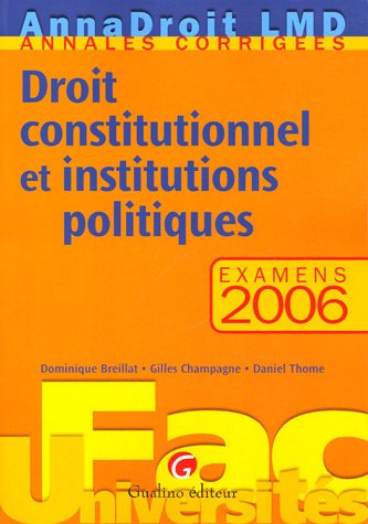 Droit constitutionnel et institutions politiques
