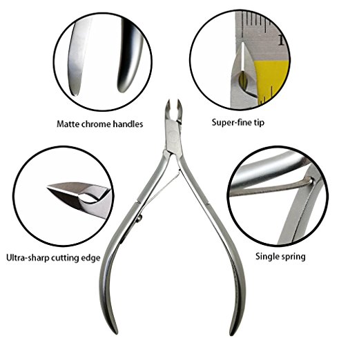 These cuticle nippers are perfect for use at home or in a salon. With regular use, they will help keep your nails and cuticles healthy and well-groomed. Plus, they come with a protective plastic cap to keep the blades clean and safe when not in use.