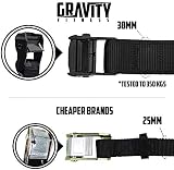 GRAVITY FITNESS Wooden Gymnastic Rings 28mm with Adjustable Straps Buckle view 7
