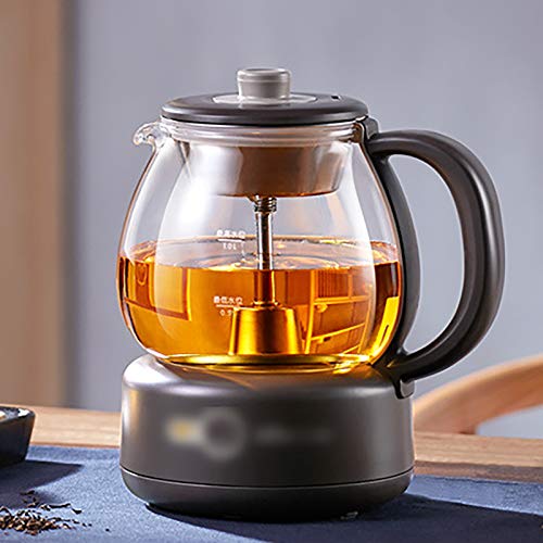 OMKMNOE Teekocher Mit Permanent Edelstahl Teefilter Herausnehmbar, Kabellose Technik Drehbare Steckverbindung Schwarz… – Bild 4