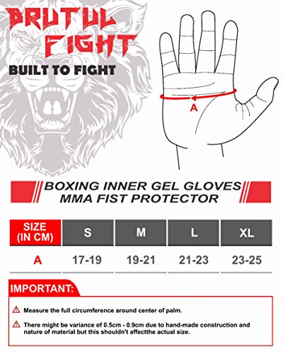 image for Brutul Fight Brutul Padded Inner Gel Gloves Training Gel Elastic Hand 