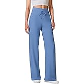 Womens Yoga Pants Straight Leg Work Pants Casual Stretchy Pull On Slacks with Drawstring