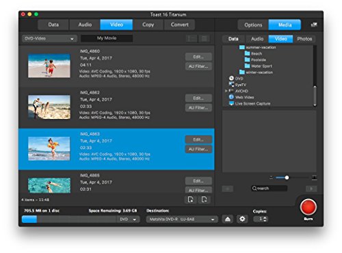 Roxio Toast 16 Titanium Media Capture, Conversion, and CD/DVD Burning Suite for Mac