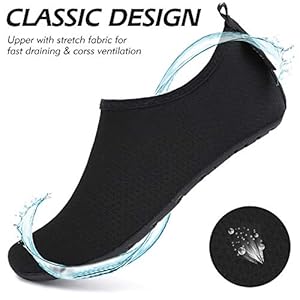 Schnorchelmasken 51D3NM2K6XL. SS300 Obermaterial: Synthetik. Hochwertiges Material: 91% Polyester+9% Elasthan Obermaterial, Atmungsaktive und glatte Stoffe.
Innenmaterial: Atmungsaktive und glatte Stoffe mit feinem Stretch am Obermaterial. Wie Socken, flexibel und bequem.
Sohle: Rutschfeste Sohle aus hochwertigem Material, leicht und langlebig. Atmungsaktive Einlegesohlen mit Stoßdämpfungsleistung, schützen Ihre Füße vor dem Treten auf Fels und Stein.