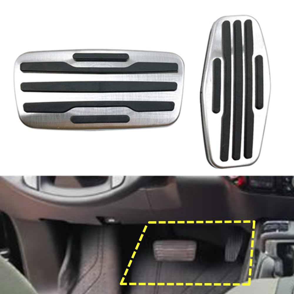 Photo 1 of kashaipu Stainless Steel Gas Brake Pedal Cover Set® - Compatible with GMC Yukon, Sierra, and Chevy Silverado, Tahoe, Suburban