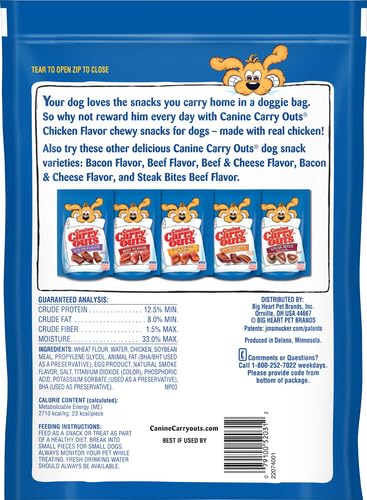 CANINE CARRY OUTS CHICKEN FLAVOR DOG TREATS, 22.5 OUNCE (PACK FO 1)