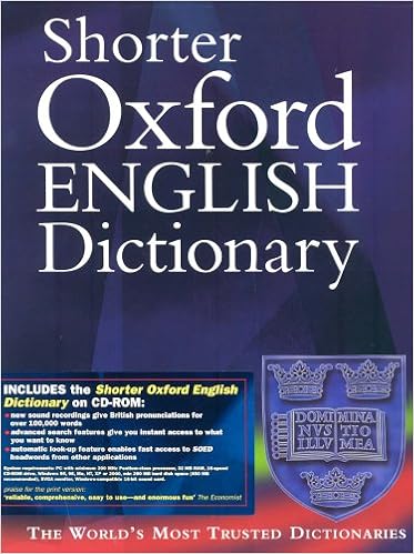Shorter Oxford English Dictionary Book And Cd Rom Amazon Co Uk